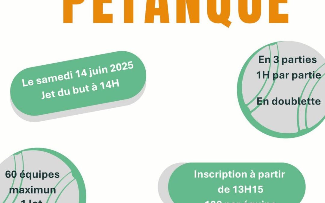 TOURNOI DE PÉTANQUE SOLIDAIRE – ES DONGES