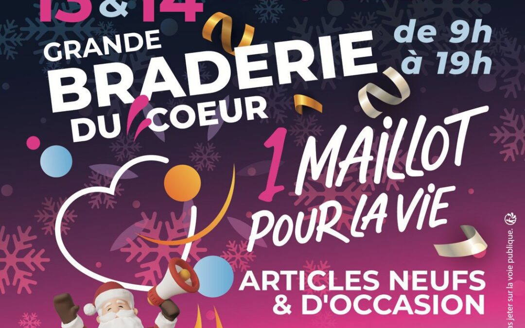 Grande Braderie du Cœur revient les 13 et 14 décembre à Balma !