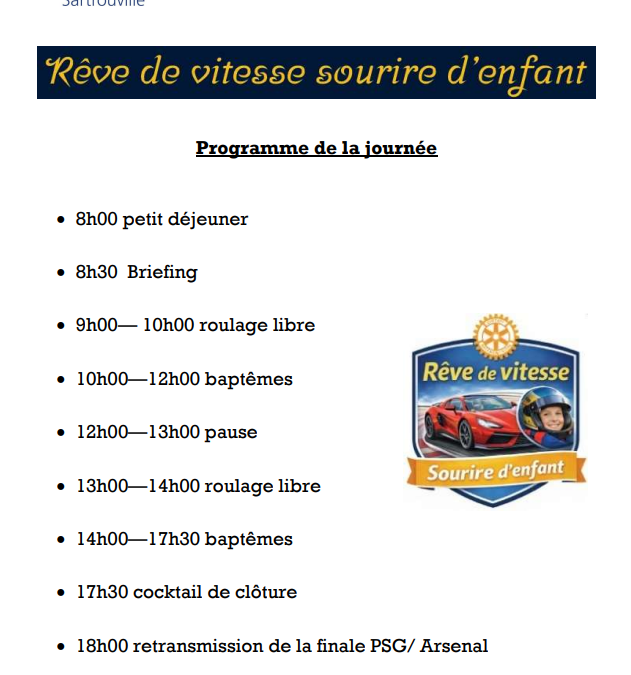 REVE DE VITESSE – 30 MAI TRAPPES